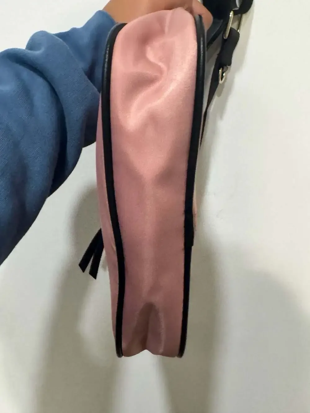 Vintage Y2K Juicy Couture Pink Crossbody Shoulder Bag Purse Gold Chain